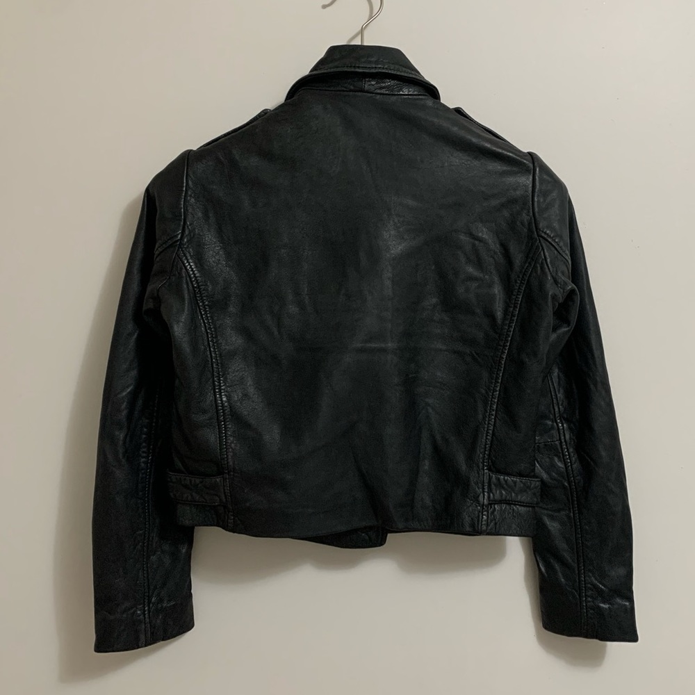 topshop Motorcycle Leather Jacket - Picture 4 of 5